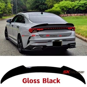 FRP black Rear Tail Trunk Spoiler Wing Lip Trim For kia K5 Optima GT 2021-2024 - Picture 1 of 13