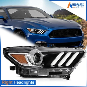 For 2015-2020 Ford Mustang Xenon Projector Right Passenger Headlight W/  LED DRL - Picture 1 of 12