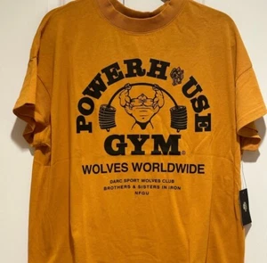 New 🐺 Darc Sport Power House of the Wolves Cap Sleeve Gold Muscle shirt sz L - Picture 1 of 6