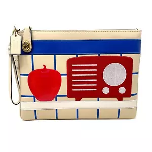 Coach X Tom Wesselmann großes Turnlock Armband Elfenbeinleder CA222 - Bild 1 von 6