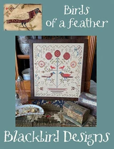 BLACKBIRD DESIGNS: BIRDS OF A FEATHER CROSS STITCH PATTERN - Picture 1 of 1