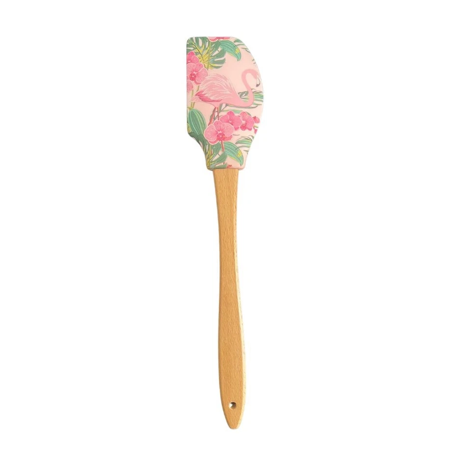 Pink Flamingo Wooden Handle Silicone Scrapper/Baking Tools  Stirring Spatula - Image 1 of 1
