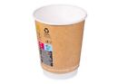 25 Stk Kaffeebecher CoffeeToGo Pappbecher Kraft Doppelwand braun 300ml