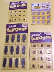 4 FULL CARDS OF  ORIGINAL  T-JET TUFF ONES PARTS  ,CHASSIS, MAGS, GEARS, BRUSHES - Picture 1 of 6