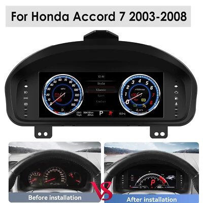Cuadro de instrumentos digital LCD velocímetro para tablero de instrumentos de automóvil para Honda Accord 7 2003 Foto 1 de 4