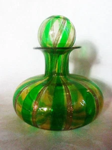 ANTIQUE 1920'S VENETIAN GLASS PERFUME BOTTLE - ITALY - Picture 1 of 5
