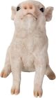 Statue assise bébé cochon Hi-Line Gift Ltd, hauteur 6,3 pouces, blanc