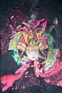 Vintage Christian Audigier Womens Hoodie Large Gray Pink Japanese Y2K Grunge - Picture 1 of 7