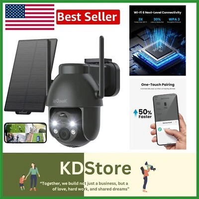 360° PTZ Solar Surveillance Camera with Smart Motion Alerts & Free Cloud Storage - Image 1 of 4