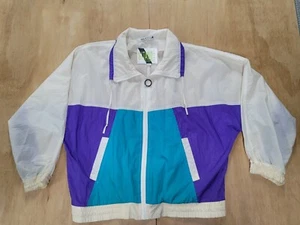 Vintage Gitano Outerwear Multicolor Windbreaker Full Zip 80s/90's Size Large - Picture 1 of 8