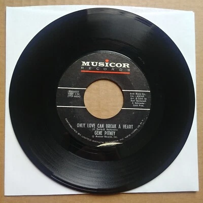 GENE PITNEY Only Love Can Break A Heart 45 7" POP ROCK Record Vinyl 1962 Musicor Foto 1 de 2