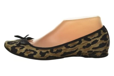 Delman Womens Shoes Size 7 Beige Black Animal Print Ballet Flats Fabric Casual - Image 1 of 4