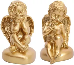 2pcs Resin Angel Statue Angel Figurines Praying Angel Ornaments for Wedding B... - Picture 1 of 6