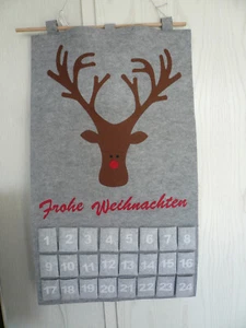 Adventskalender selbst befüllbar, leerer immerwährender Adventskalender Filz - Bild 1 von 4