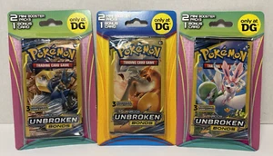 Pokemon-Sun & Moon Unbroken Bonds-2 pks of 3 cards + 1 Bs Card-DG(Lot 3)-Sealed - Picture 1 of 7