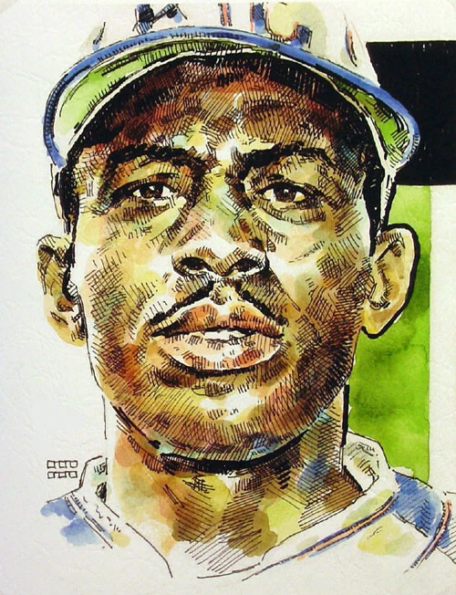 Cartera Paige Kansas City Monarchs 8,5 X 11 impresión por Michael Mellett Foto 1 de 1