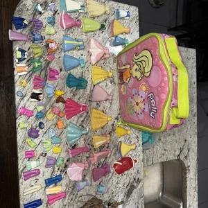 70+ Accessories Polly Pocket With Case Clothing Lot Dresses - Picture 1 of 20