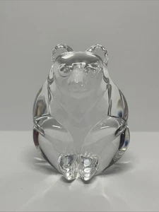 Steuben Kunst Glas Bär Figur 2,5 cm groß signiert - Bild 1 von 8