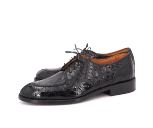 NEW | $1295 ZELLI 7.5 M GENUINE CROCODILE SPLIT TOE DERBY MADE IN ITALY - Picture 1 of 15