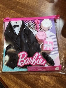 Ken Doll Wedding Clothes & Accessories: Groom's Tuxedo, Shoes, Gift & Cake New - Picture 1 of 4