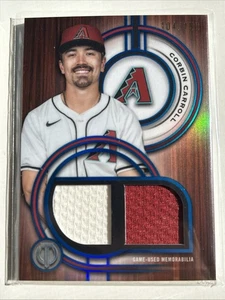 2025 Topps Tribute Corbin Carroll Dual Relics Card #DR-CC /150 Diamondbacks - Picture 1 of 2