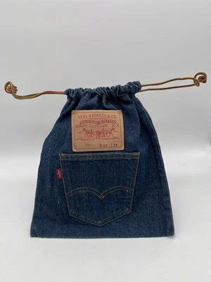 Bolso de mezclilla vintage años 70 Levi’s 501 con cordón parche de bolsillo reelaborado Jeans Foto 1 de 4