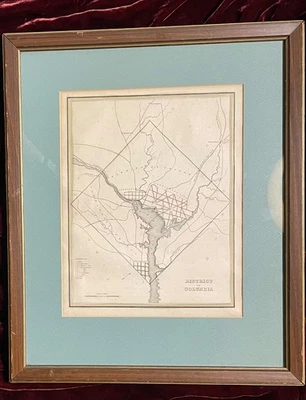 1835 BRADFORD DISTRICT OF COLUMBIA WASHINGTON DC MAP  CAPITOL PRESIDENT'S HOUSE - Image 1 of 4