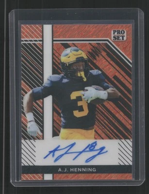 2024 Leaf Collective - Pro Set Auto Shimmer Orange #PSA-AJH A.J. Henning #/10 - Image 1 of 2