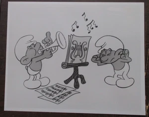 PRESS PROMO PHOTO ANIMATED SATURDAY MORNING TV CARTOON THE SMURFS 8X10 1982 Q589 - Picture 1 of 3