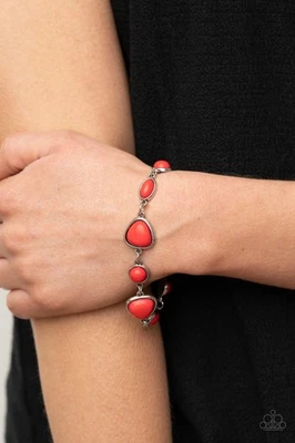 Paparazzi - Eco-Friendly Fashionista - Red Bracelet - Image 1 of 2