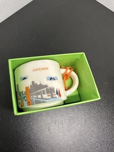Starbucks Chicago 2018 You Are Here Collection MINI MUG 2 oz Ornament No Lid - Picture 1 of 4