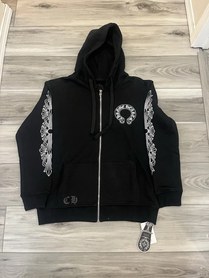 Sudadera con capucha con cremallera Chrome Heart para hombre talla pequeña Foto 1 de 4