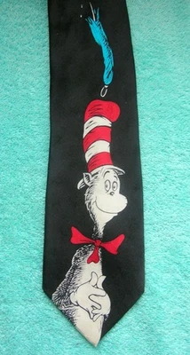 Dr. SEUSS CAT в шляпе шелковый галстук - галстук - причудливый! - Изображение 1 из 4