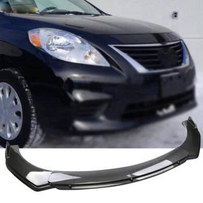 Car Front Bumper Lip Spoiler Splitter Kit For Nissan Versa Carbon Style - Изображение 1 из 4