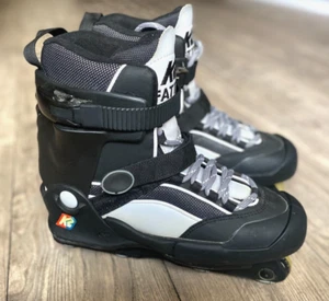 K2 FATTY Aggressive Inline Skates Black 55mm size US 10.5 EUR 44 Vintage Rare - Picture 1 of 24