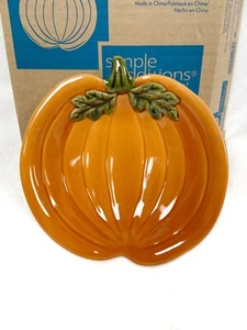 Tazón de plato Pampered Chef Simple Additions 6 pulgadas cosecha de otoño calabaza - Imagen 1 de 8