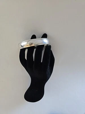 Brazalete Brazalete Vintage 925 Bisagras 7" Diseño Grabado Moderno 1/2" Foto 1 de 4