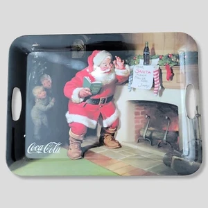2002 Coca-cola Christmss Serving Tray EUC 14" x 19" Dear Santa Please Pause Here - Picture 1 of 6