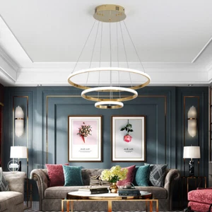 LED Pendant Light Gold Home Lamp Ceiling Lights Living Room Chandelier Lighting - Picture 1 of 5