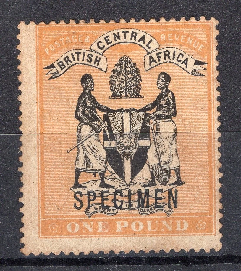 BRITISH CENTRAL AFRICA, YV # 29, SPECIMEN - Image 1 of 1