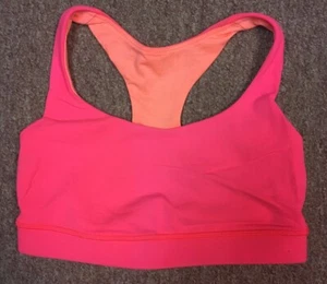 Lululemon racer back sports bra, hot pink, 4 - Picture 1 of 4