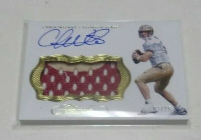 CHRIS WEINKE 20 IMPECABLE JUMBO LÁMINA DE ORO JUEGO USADO JERSEY AUTOMÁTICO 3/25 TARJETA FIRMADA Foto 1 de 2