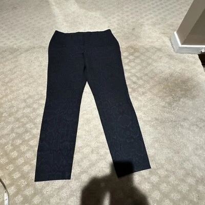 Alfani Black/Blue Snake Print Metallic Skinny Pants. Sz 8P NEW! - Image 1 of 4