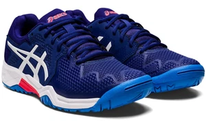 Asics Kids Gel-Resolution 8 GS Tennis Shoes Dive Blue/White NIB - Size 6 - Picture 1 of 12