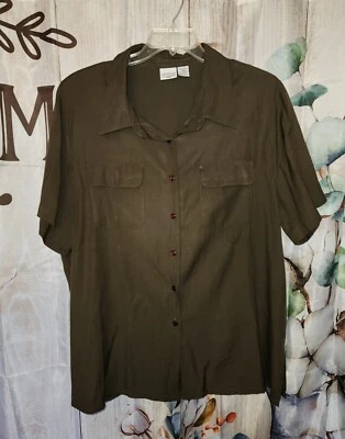 Blusa Top Camisa Carolina Colours Para Mujer Plus Abotonada - Talla 26w 4x Foto 1 de 4