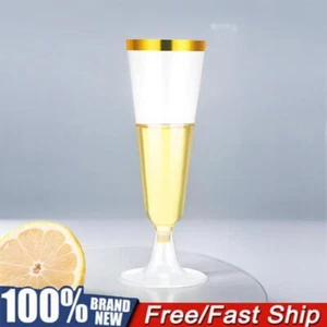 25Pcs 150ml Plastic Champagne Glasses Plastic Cocktail Cups for Weddings - Picture 1 of 12