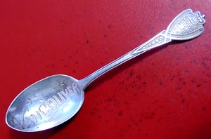 STERLINGSILBER Teelöffel VANCOUVER Antik Souvenir 4 1/4" 9 Gramm - Bild 1 von 6