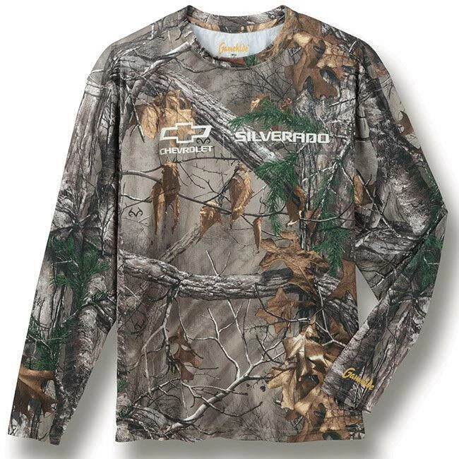 CHEVY LONG SLEEVE SHIRT Realtree XTRA Performance TShirt CAMO HUNTING SILVERADO - Image 1 of 1