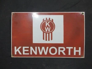 Porcelain Kenworth Enamel Metal Sign Plate Size 24" x 15" Inches - Picture 1 of 7