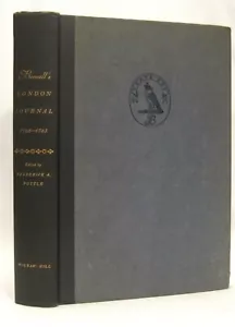 Boswell's London Journal 1762-1763 ~ Frederick A Pottle ~ 1950 1st/First Edition - Foto 1 di 4